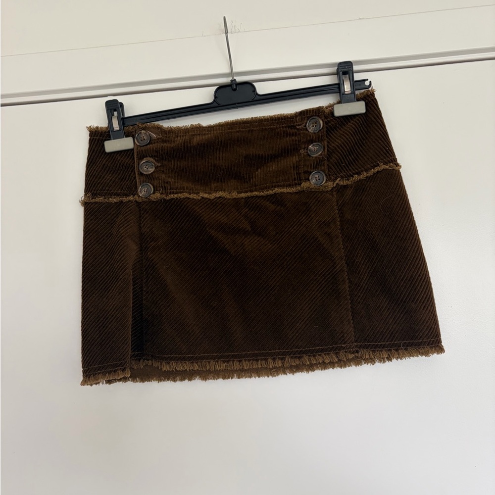 Juicy Couture Dark Brown Corduroy Mini Skirt